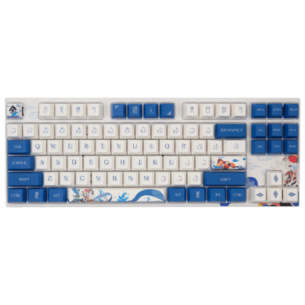 Tastatură Varmilo VA87M Lovebirds-I Cherry MX Silent Red White Gaming, Cu fir photo 1