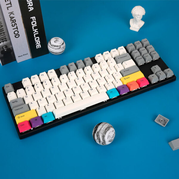 Tastatură Varmilo MA87M V2 CMYK White Gaming, Cu fir photo 4