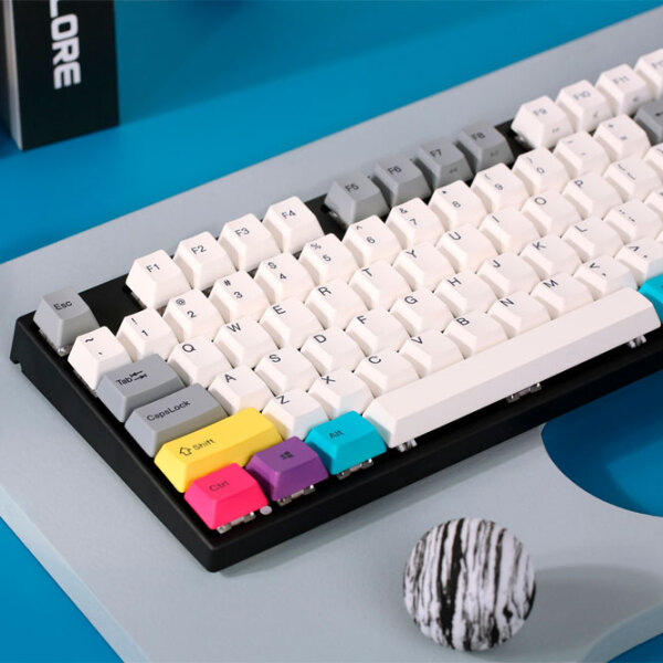 Tastatură Varmilo MA87M V2 CMYK White Gaming, Cu fir photo 5