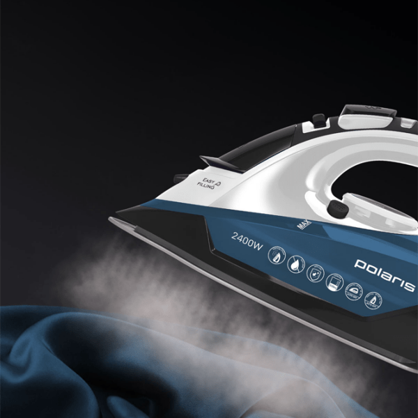 Fier de călcat Polaris PIR2420AK Blue 2400 W, 50 g/ min, 0.35 l, Ceramică photo 5