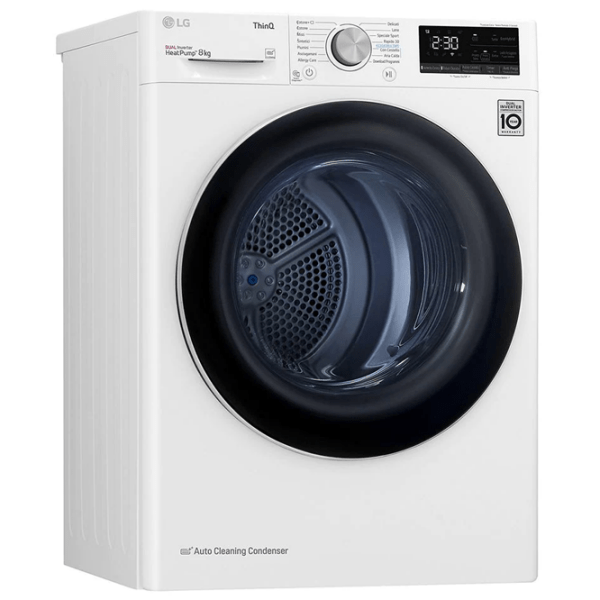 Mașină de uscat rufe LG RH80V3AV6N White 8 kg, A++ photo 2