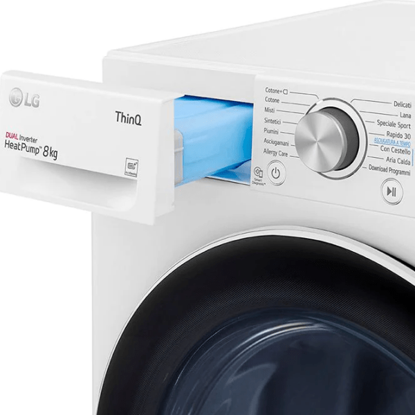 Mașină de uscat rufe LG RH80V3AV6N White 8 kg, A++ photo 8