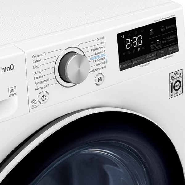Mașină de uscat rufe LG RH80V3AV6N White 8 kg, A++ photo 9