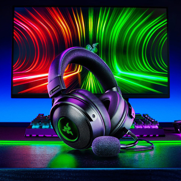 Căști Razer Kraken V3 HyperSense Black Cu fir/ Gaming/ Over the ear photo 5