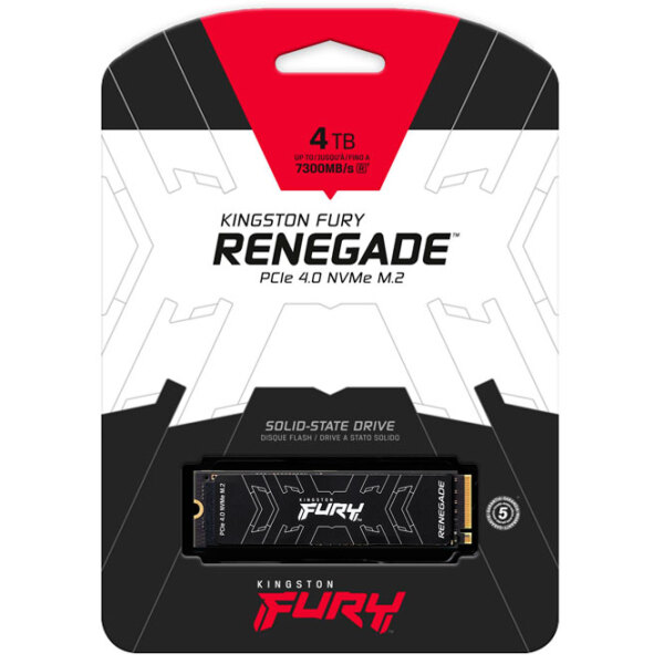 SSD Kingston FURY Renegade M.2 NVMe 4 ТБ Скорость чтения: 7300 МБ/ с,
Скорость записи: 7000 МБ/ с photo 4