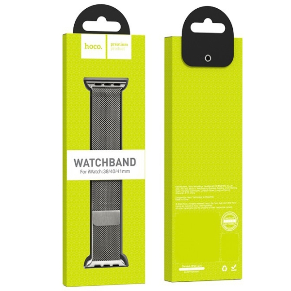 Ремешок Apple Watch WA03 Simple beauty series Графит Металл, 38, 40, 41 мм photo 4