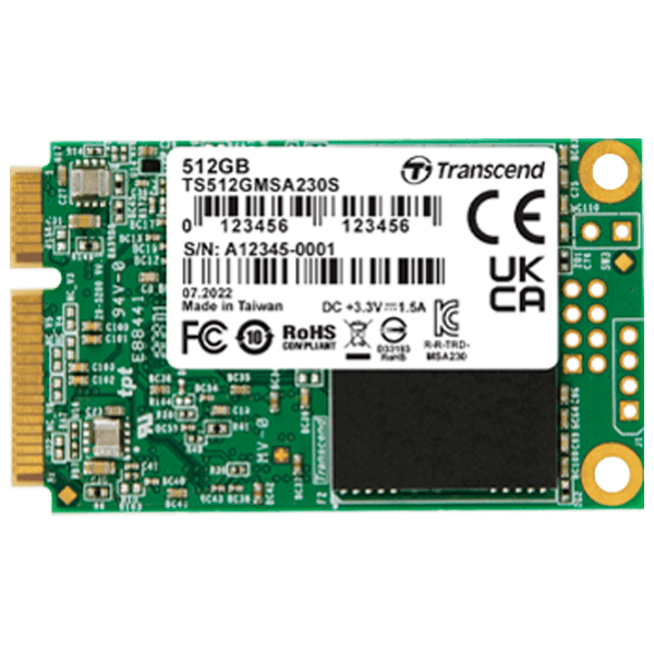 SSD Transcend TS512GMSA230S mSATA 512 ГБ Скорость чтения: 560 MБ/ с,
Скорость записи: 500 MБ/ с photo 1