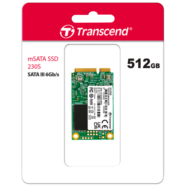 SSD Transcend TS512GMSA230S mSATA 512 ГБ Скорость чтения: 560 MБ/ с,
Скорость записи: 500 MБ/ с photo 3