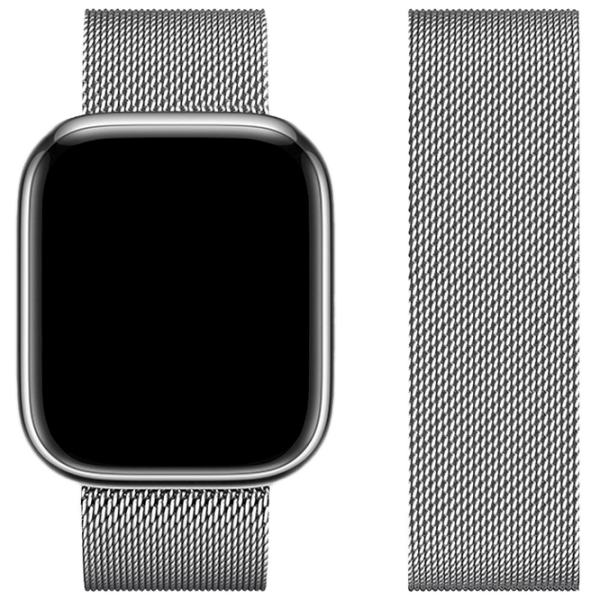 Curelușă Apple Watch WA03 Simple beauty series Silver Metal, 42 / 44 / 45 / 49 mm photo 1