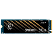 SSD MSI Spatium M390 M.2 NVMe 500 ГБ Скорость чтения: 3300 MБ/ с,
Скорость записи: 2300 MБ/ с