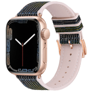 Ремешок Apple Watch WA11 Diamond series double-section Черный Gold blue Силикон, 38, 40, 41 мм