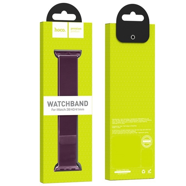 Ремешок Apple Watch WA03 Simple beauty series 38, 40, 41 мм Черный Currant Металл, 38, 40, 41 мм photo 4