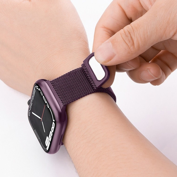Ремешок Apple Watch WA03 Simple beauty series Черный Currant Металл, 42 / 44 / 45 / 49 мм photo 5