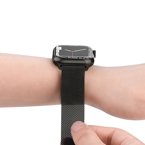 Curelușă Apple Watch WA03 Simple beauty series Black Metal, 38, 40, 41 mm photo 5