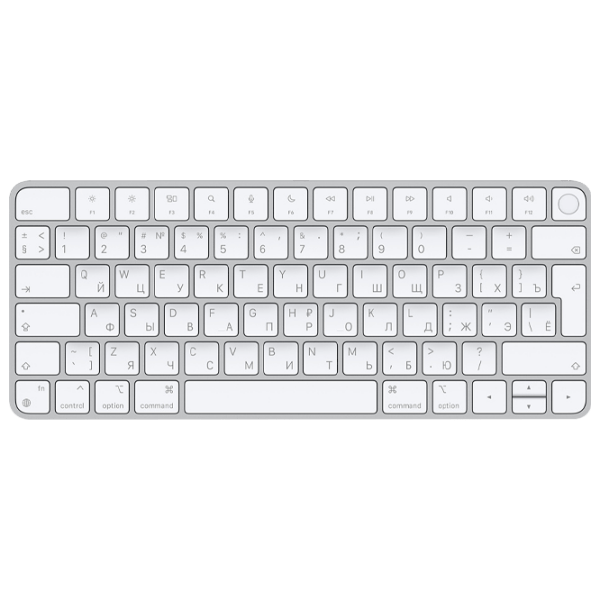 Tastatură Apple Magic Keyboard Touch ID Russian White Home and Office, Fără fir photo 1