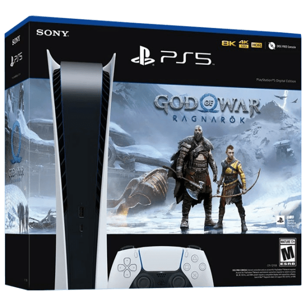 Consolă pentru jocuri Sony PlayStation 5 Digital Edition +
God Of War Ragnarok voucher
White SSD 825 GB, RAM 16 GB photo 1