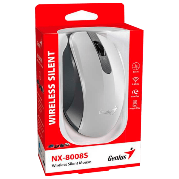 Мышь Genius NX-8008S Белый Беспроводные, 1200 dpi photo 3