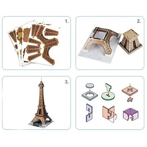Пазл 3D CubicFun Eiffel Tower (3C044h) Количество деталей: 35, Рекомендуемый возраст: 6+ photo 3