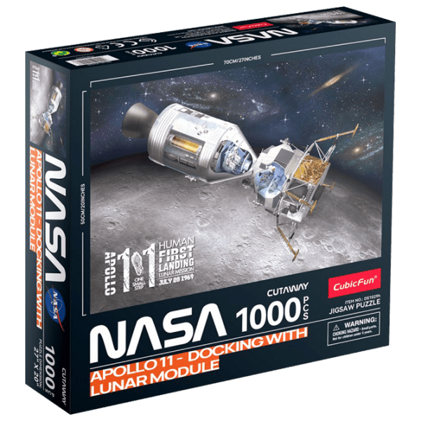Пазл 2D CubicFun APOLLO 11 Docking With Lunar Module (DS1029h) Количество деталей: 1000, Рекомендуемый возраст: 8+ photo 1