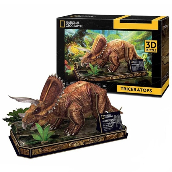 Пазл 3D CubicFun Triceratops (DS1052h) Количество деталей: 44, Рекомендуемый возраст: 8+ photo 3