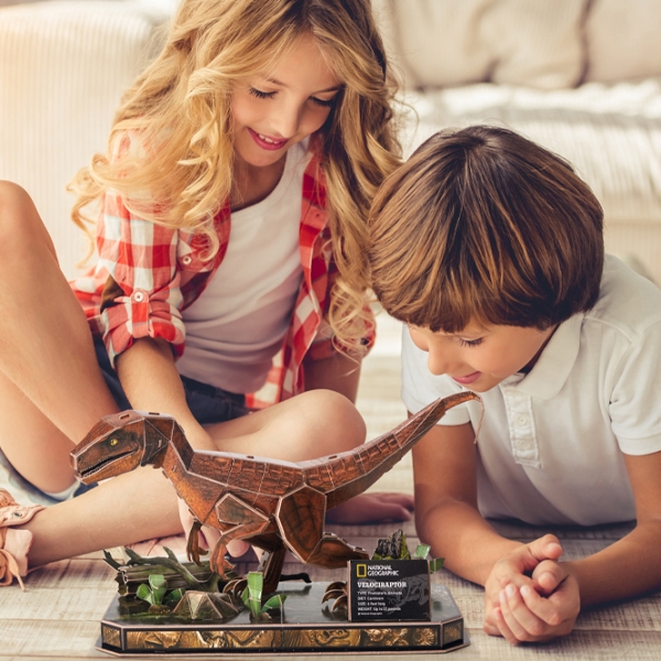 Пазл 3D CubicFun Velociraptor (DS1053h) Количество деталей: 63 , Рекомендуемый возраст: 8+ photo 5