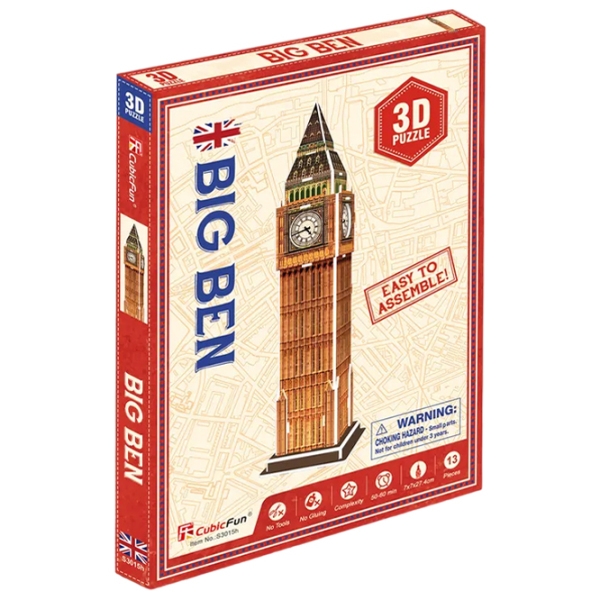 Пазл 3D CubicFun Big Ben (S3015h) Количество деталей: 13, Рекомендуемый возраст: 3+ photo 2