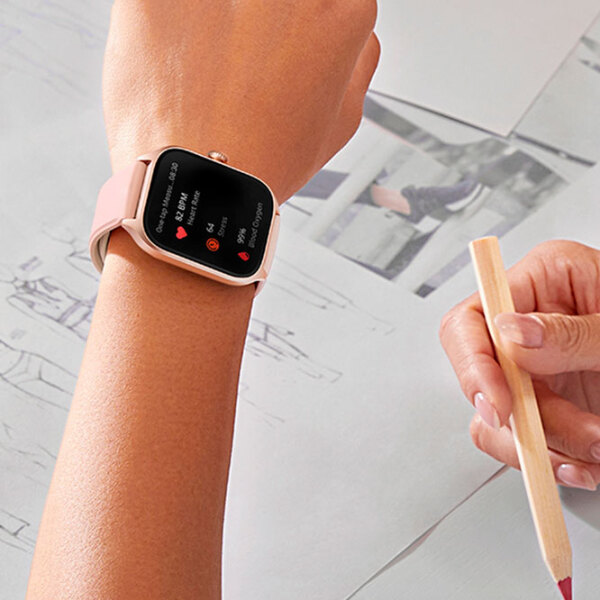 Ceas inteligent Amazfit GTS 4 Mini Pink 1.65" | 41.8 mm | Aluminiu, plastic/ Silicon
| photo 6