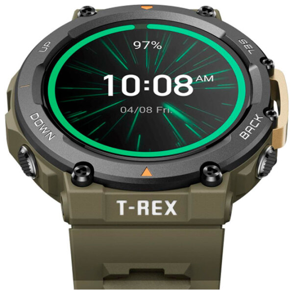 Умные часы Amazfit T-Rex 2 Зелёный 1.39" | 47.1 мм | Полимерный сплав/ Силикон
| A2170-WG photo 7