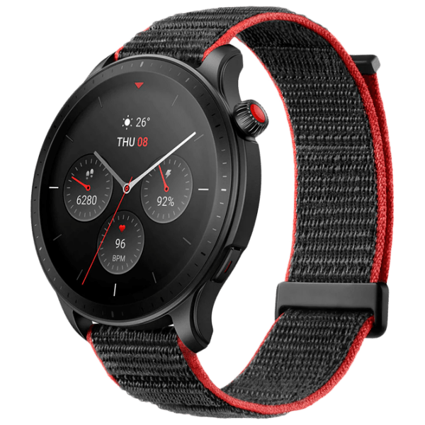Ceas inteligent Amazfit GTR 4 Gray 1.43" | 46 mm | Aliaj din aluminiu/ Fluoroelastomer, piele nailon
| A2166-RG photo 1