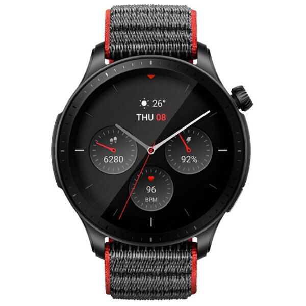 Ceas inteligent Amazfit GTR 4 Gray 1.43" | 46 mm | Aliaj din aluminiu/ Fluoroelastomer, piele nailon
| A2166-RG photo 2