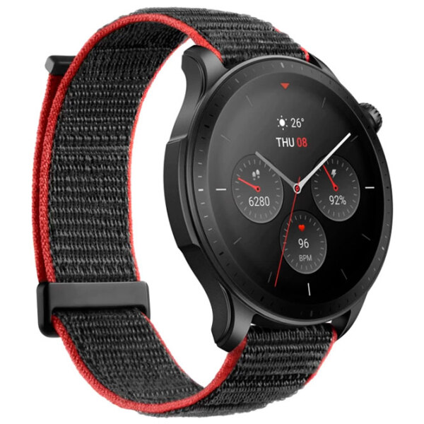 Ceas inteligent Amazfit GTR 4 Gray 1.43" | 46 mm | Aliaj din aluminiu/ Fluoroelastomer, piele nailon
| A2166-RG photo 4