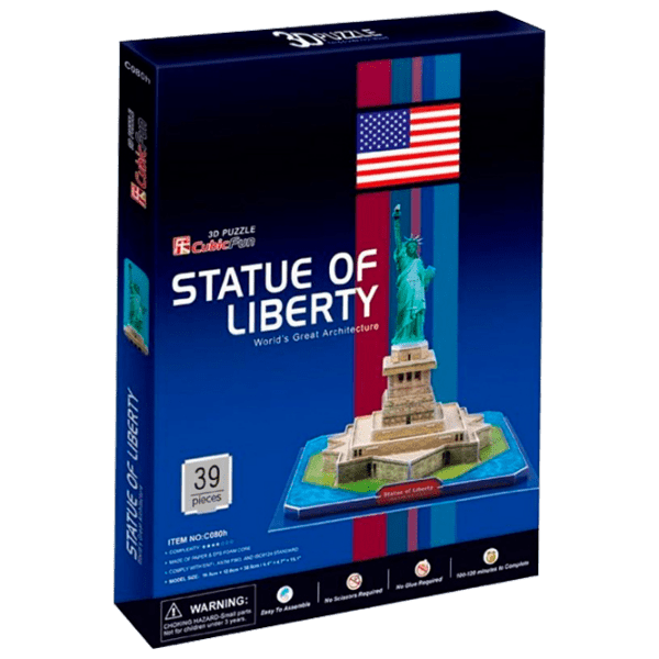 Пазл 3D CubicFun Статуя Свободы (США) (3C080h) Количество деталей: 39, Рекомендуемый возраст: 8+ photo 1