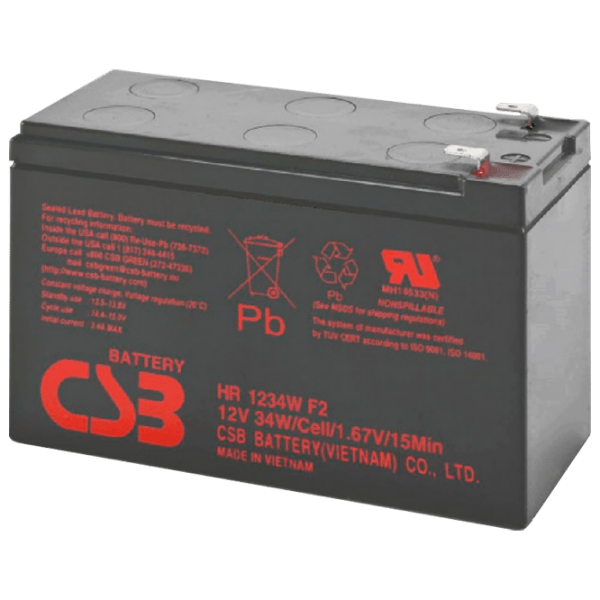 Acumulator pentru UPS CSB HR 1234 12 V 9 Ah Black  photo 1