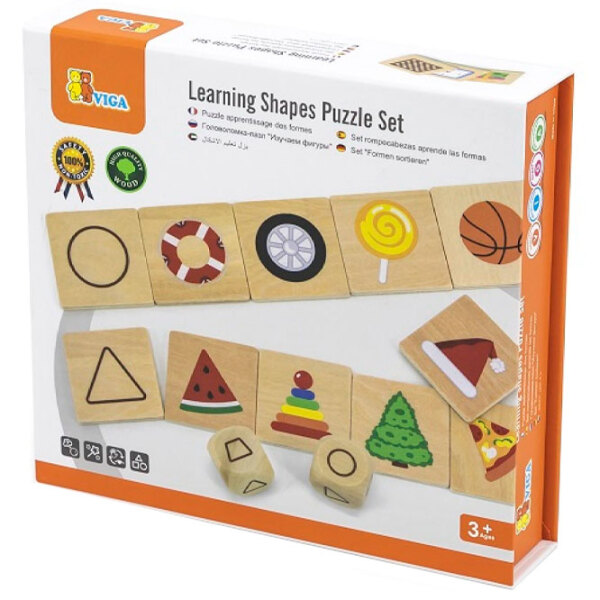 Joc de masă VIGA Learning Shapes Puzzle Dezvoltare, 3+ photo 3