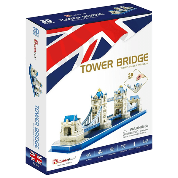 Пазл 3D CubicFun Tower Bridge (3C238h) Количество деталей: 52, Рекомендуемый возраст: 8+ photo 1