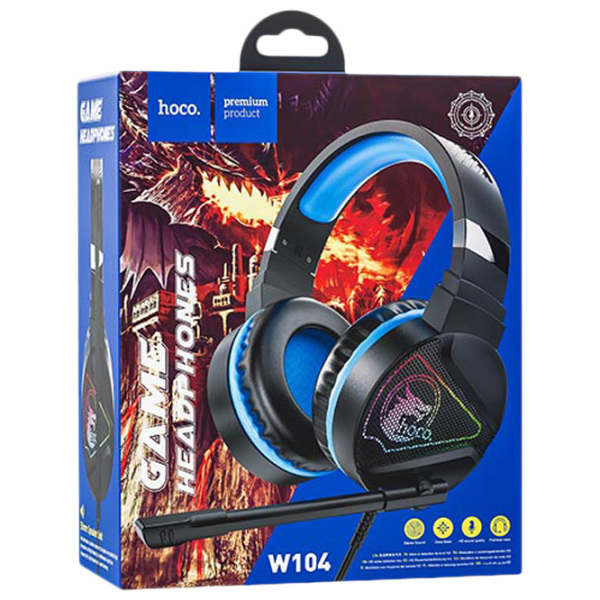 Căști Hoco W104 Drift Blue Cu fir/ Gaming/ On the ear photo 4