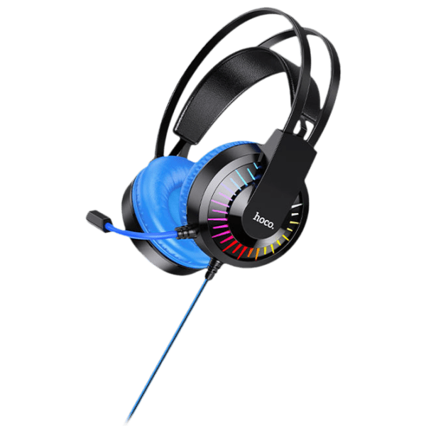 Căști Hoco W105 Joyful Blue Cu fir/ Gaming/ Over the ear photo 1