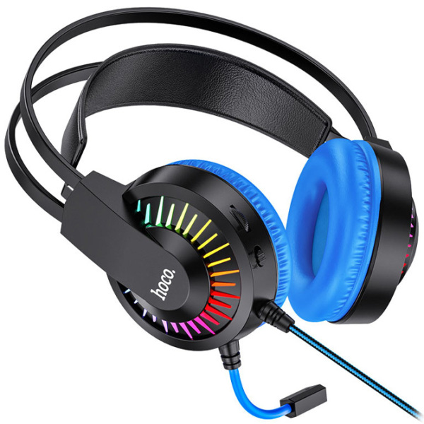 Căști Hoco W105 Joyful Blue Cu fir/ Gaming/ Over the ear photo 2