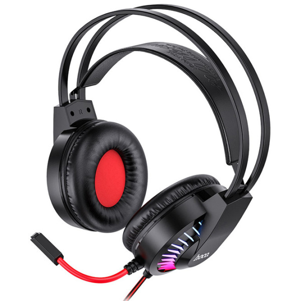 Căști Hoco W105 Joyful Red Cu fir/ Gaming/ Over the ear photo 2