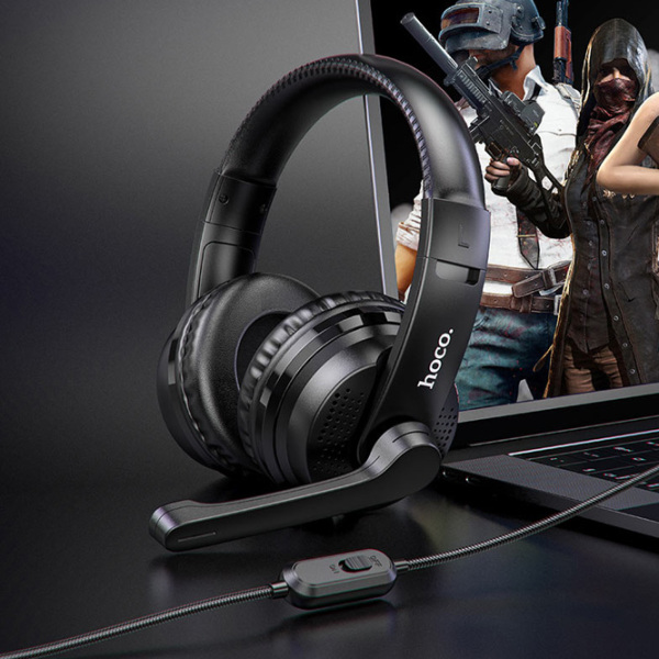 Căști Hoco W103 Magic Tour Black Cu fir/ Gaming/ On the ear photo 5