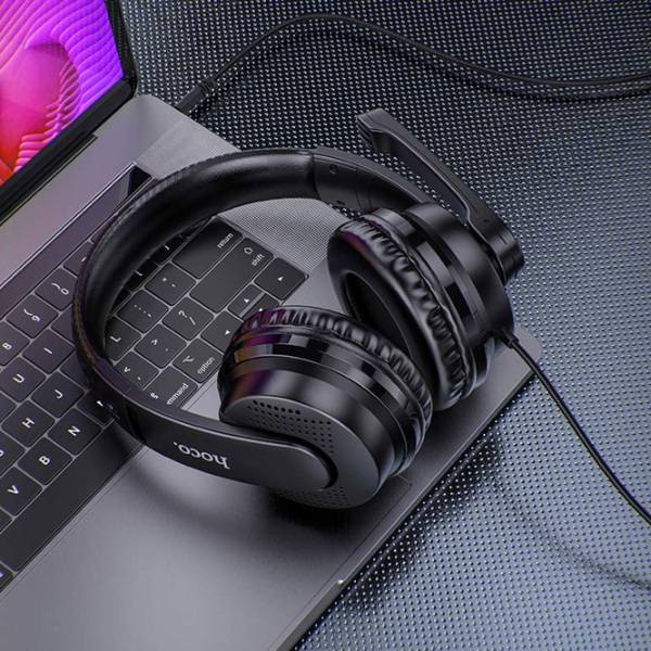 Căști Hoco W103 Magic Tour Black Cu fir/ Gaming/ On the ear photo 6