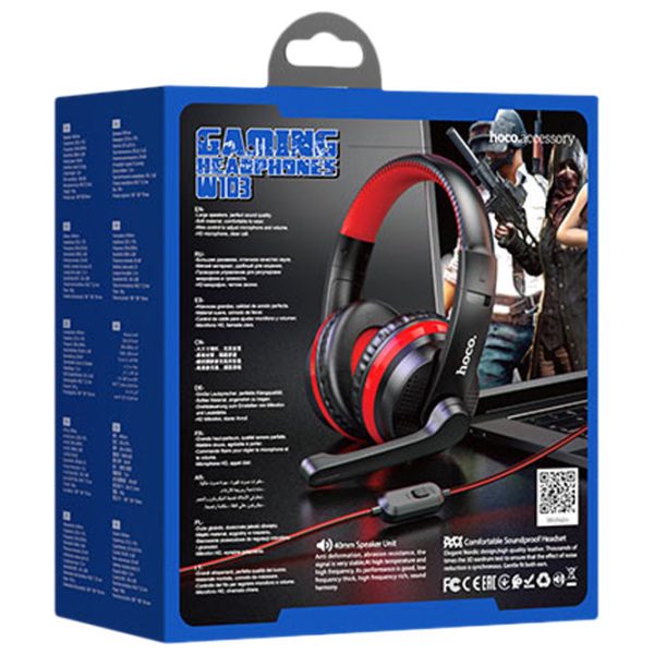 Căști Hoco W103 Magic Tour Red Cu fir/ Gaming/ On the ear photo 6
