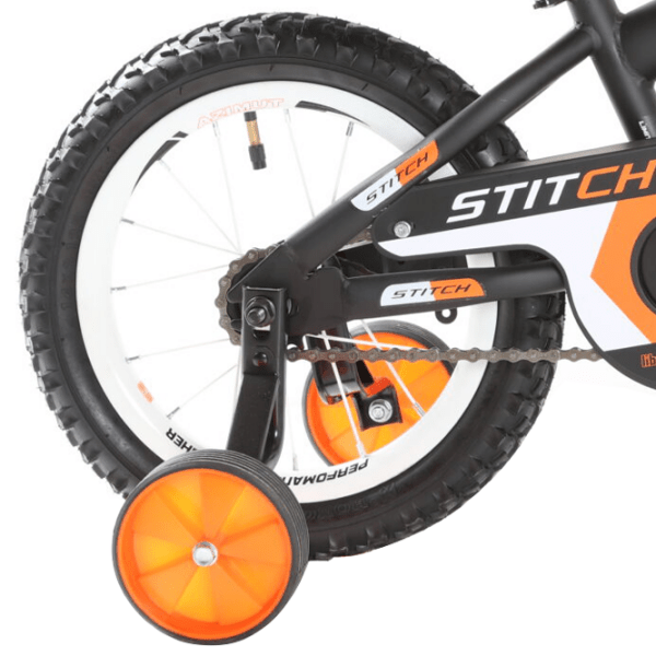 Bicicletă Azimut Stitch 14" 14" Orange Black Oțel / Pentru copii photo 4