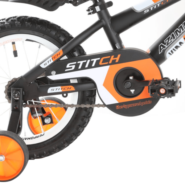 Bicicletă Azimut Stitch 14" 14" Orange Black Oțel / Pentru copii photo 5