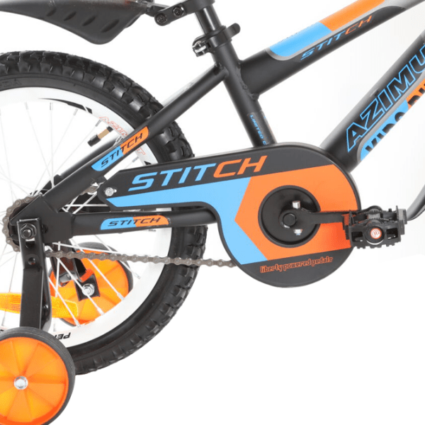 Bicicletă Azimut Stitch 16" 16" Orange Blue Oțel / Pentru copii photo 5