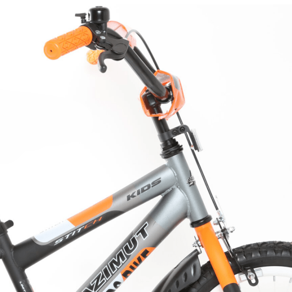 Bicicletă Azimut Stitch 16" 16" Orange Black Oțel / Pentru copii photo 3