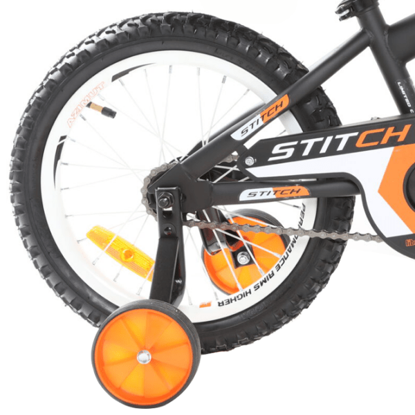 Bicicletă Azimut Stitch 16" 16" Orange Black Oțel / Pentru copii photo 4