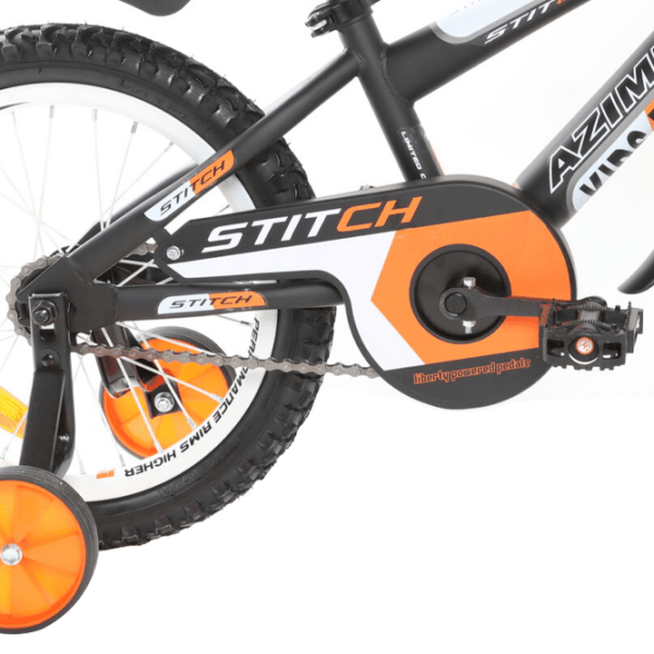Bicicletă Azimut Stitch 16" 16" Orange Black Oțel / Pentru copii photo 5