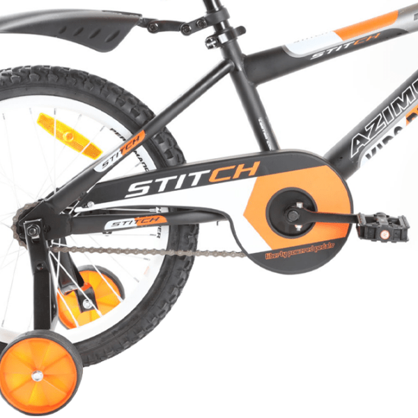 Bicicletă Azimut Stitch 18" 18" Orange Black Oțel / Pentru copii photo 5