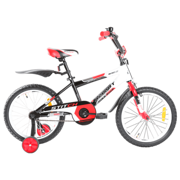 Bicicletă Azimut Stitch 18" 18" Red White Oțel / Pentru copii photo 1